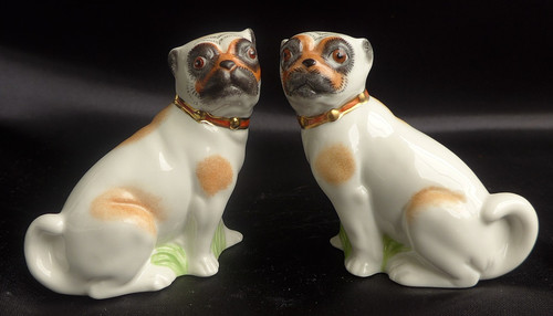 Mopspaar mops porzellan - mops,