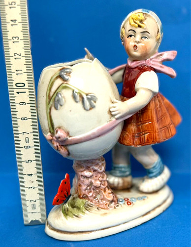 Porzellan figur mädchen mit - porzellan,