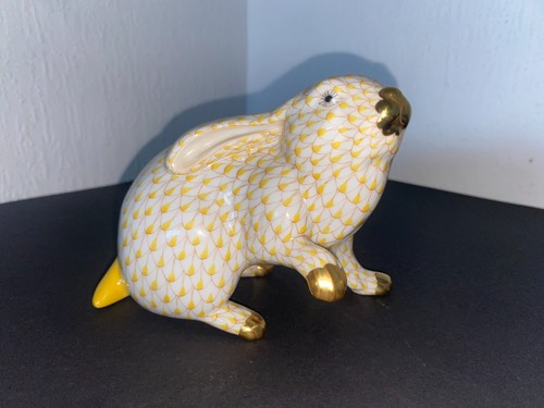 Herend porzellan hase - porzellan, sitzend