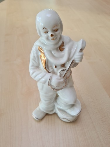 Porzellan clownfigur mit - porzellan-clownfigur,