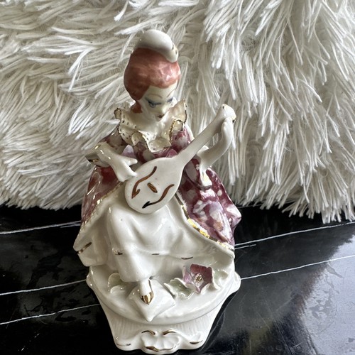 Vintage porzellanfigur dame - vintage,