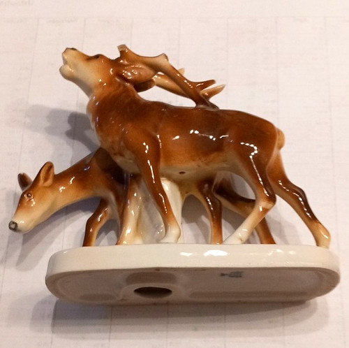 Porzellanfigur rehgruppe 2 - porzellanfigur,