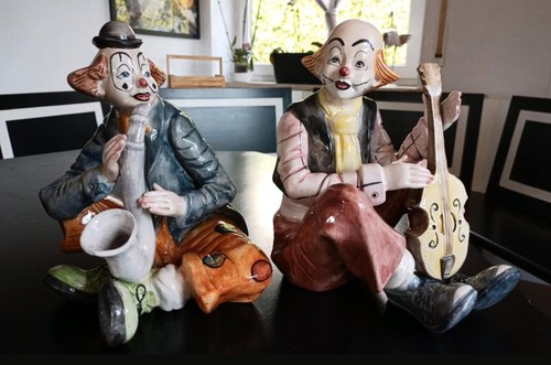 Große porzellan clowns - große,
