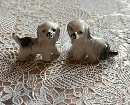 Deko porzellan hundepaar - porzellan,