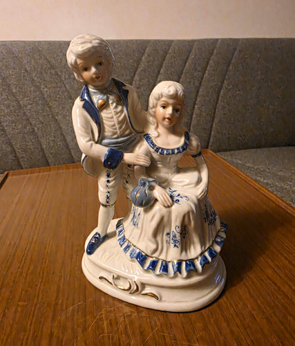 Porzellanfigur pärchen mann - porzellanfigur,