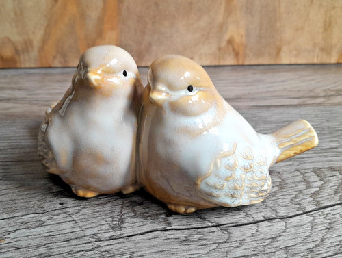 Keramik figur vögel 2er deko - 2er,