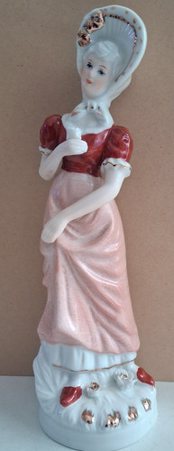 Vintage porzellanfigur dame - vintage,
